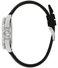 Bulova Men's Marine Automatic Black Strap Watch