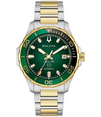 Bulova Men's Marine Automatic Two Tone Stainless Steel Bracelet Watch