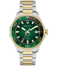 Bulova Men's Marine Automatic Two Tone Stainless Steel Bracelet Watch