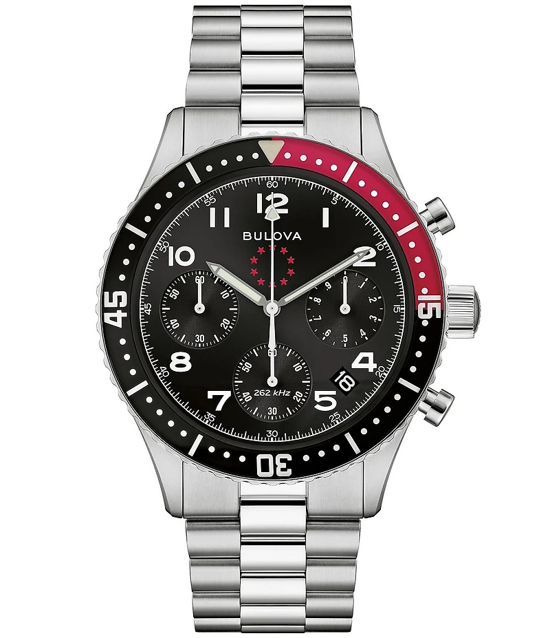 Bulova Men's Marine Quartz Chronograph Stainless Steel Bracelet Watch