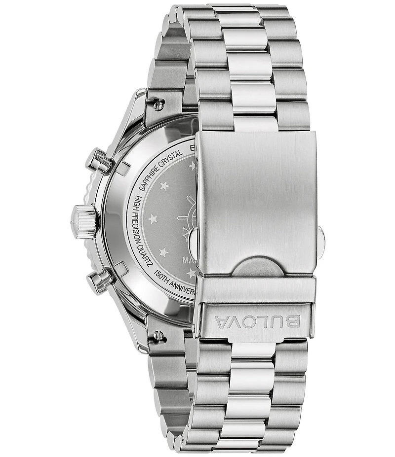 Bulova Men's Marine Quartz Chronograph Stainless Steel Bracelet Watch