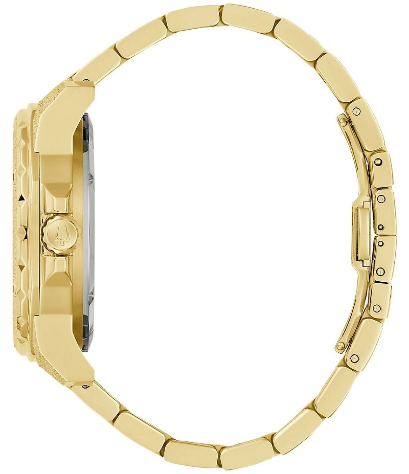 Bulova Men's Marine Star Automatic Gold Tone Stainless Steel Bracelet Watch