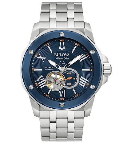 Bulova Men's Marine Star Series A Automatic Stainless Steel Bracelet Watch