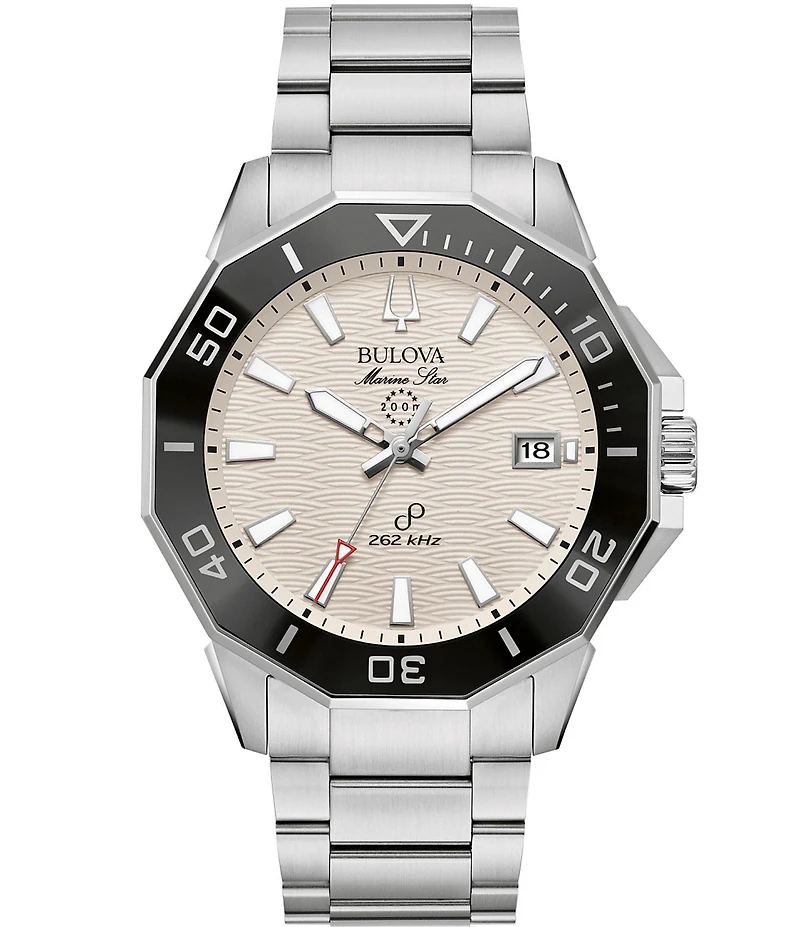 Bulova Men's Marine Star Precisionist Mechanical Automatic Stainless Steel Bracelet Watch