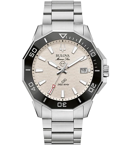 Bulova Men's Marine Star Precisionist Mechanical Automatic Stainless Steel Bracelet Watch