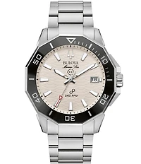 Bulova Men's Marine Star Precisionist Mechanical Automatic Stainless Steel Bracelet Watch