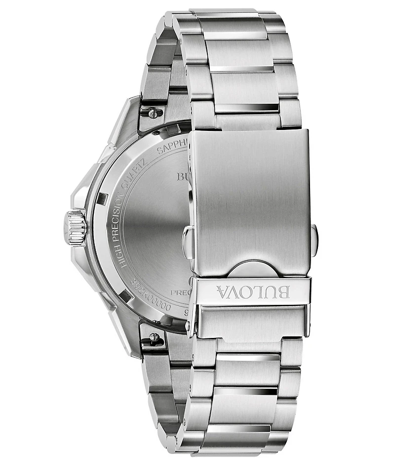 Bulova Men's Marine Star Precisionist Mechanical Automatic Stainless Steel Bracelet Watch