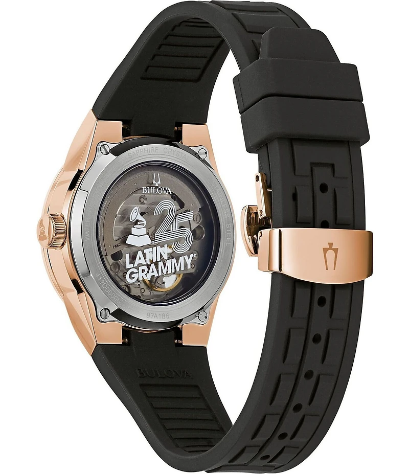 Bulova Men's Milennia Automatic Black Strap Watch