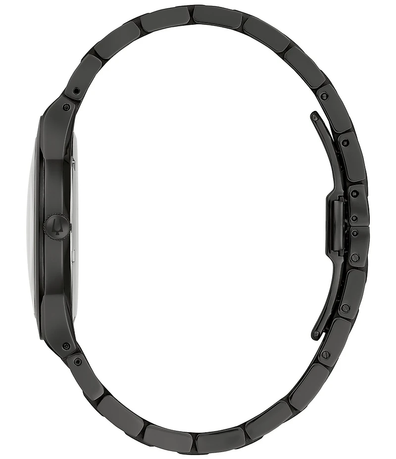 Bulova Men's Millennia Quartz Analog Black Tone Stainless Steel Bracelet Watch