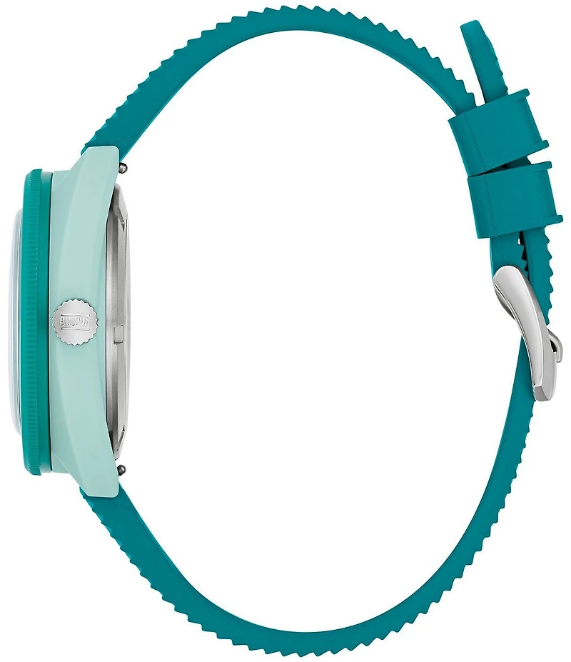 Bulova Men's Oceanographer Three Hand Green Strap Watch