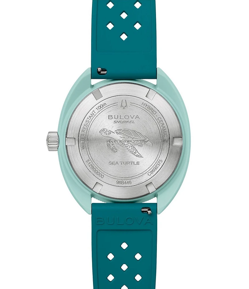 Bulova Men's Oceanographer Three Hand Green Strap Watch