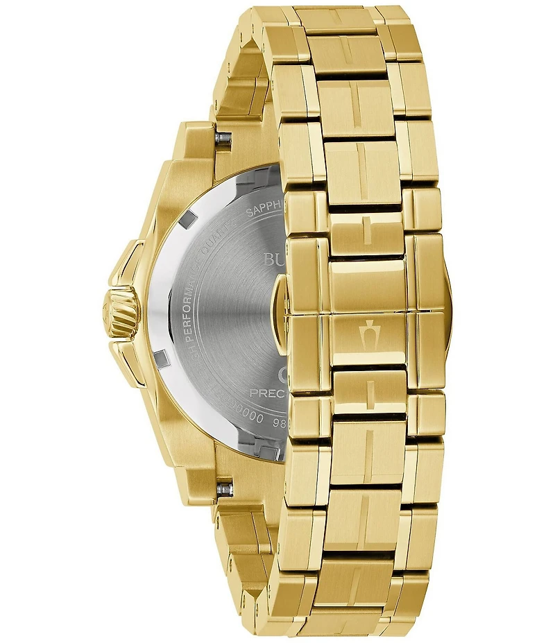 Bulova Men's Precisionist Icon Three Hand Gold Tone Stainless Steel Bracelet Watch