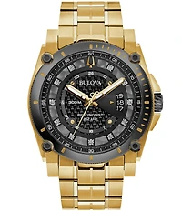 Bulova Men's Precisionist Quartz Mechanical Automatic Gold Stainless Steel Bracelet Watch