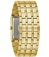 Bulova Men's Quadra Marc Anthony Gold Tone Stainless Steel Bracelet Watch