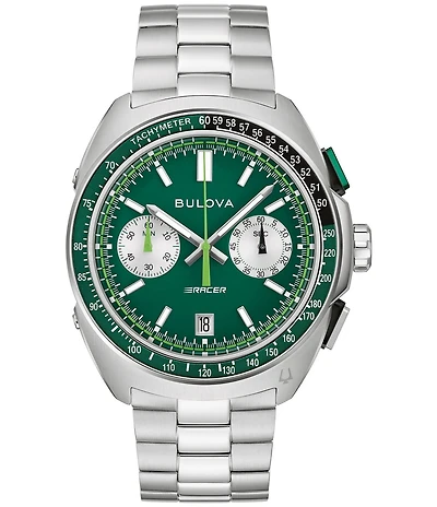 Bulova Men's Racer Chronograph Stainless Steel Bracelet Watch
