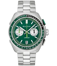 Bulova Men's Racer Chronograph Stainless Steel Bracelet Watch