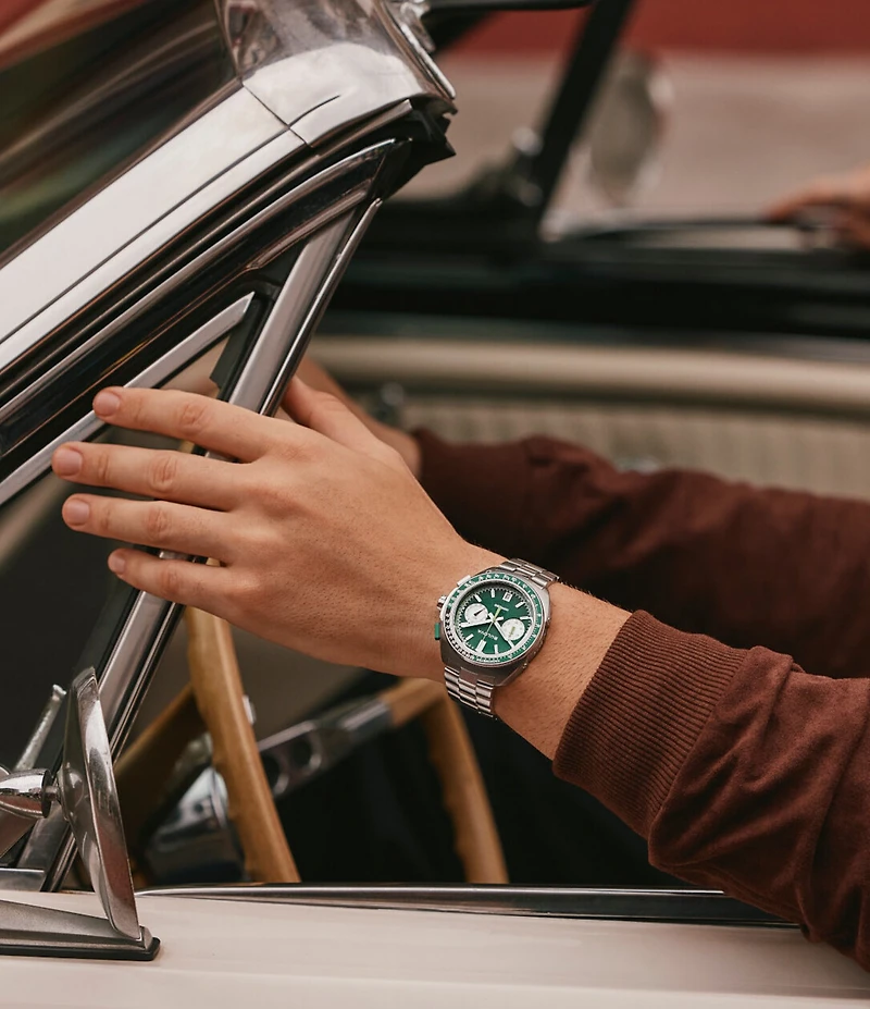 Bulova Men's Racer Chronograph Stainless Steel Bracelet Watch