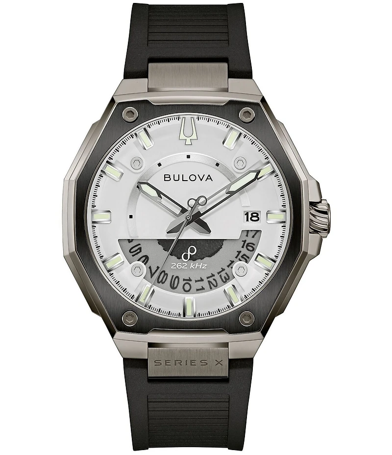 Bulova Men's Series X Tonneau Three Hand Black Strap Watch