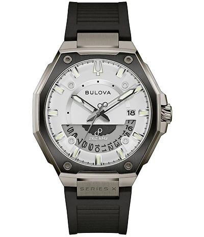 Bulova Men's Series X Tonneau Three Hand Black Strap Watch