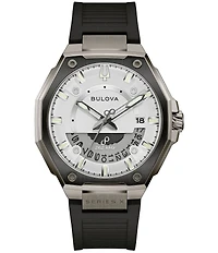 Bulova Men's Series X Tonneau Three Hand Black Strap Watch