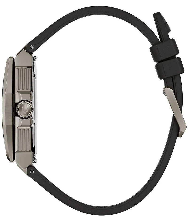 Bulova Men's Series X Tonneau Three Hand Black Strap Watch