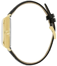 Bulova Men's Sinatra Automatic Black Leather Strap Watch