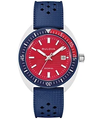 Bulova Men's Snorkel Sail 4th Three Hand Blue Strap Watch