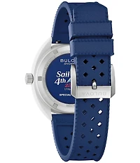 Bulova Men's Snorkel Sail 4th Three Hand Blue Strap Watch