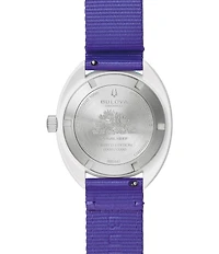 Bulova Men's Snorkel Three Hand Purple Nylon Strap Watch