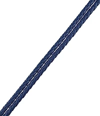 Bulova Men's Stainless Steel & Navy Blue Braided Leather Bracelet