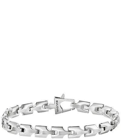 Bulova Men's Stainless Steel Link Chain Bracelet