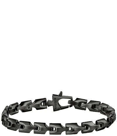 Bulova Men's Stainless Steel Link Chain Bracelet