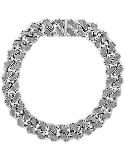 Bulova Men's Sterling Silver Curb Chain Bracelet