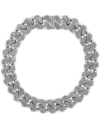 Bulova Men's Sterling Silver Curb Chain Bracelet