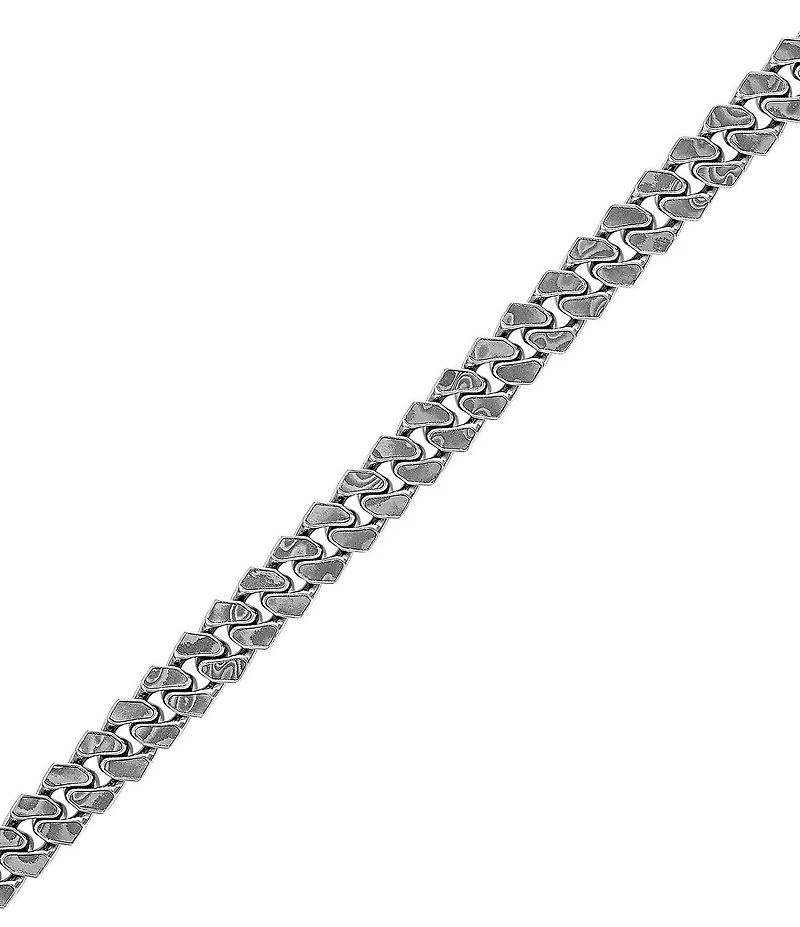 Bulova Men's Sterling Silver Curb Chain Bracelet