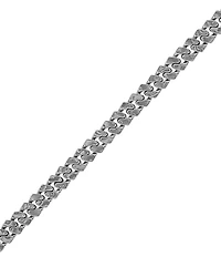 Bulova Men's Sterling Silver Curb Chain Bracelet