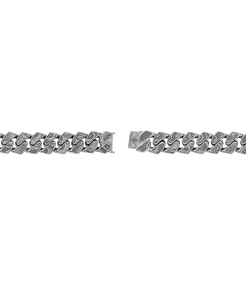 Bulova Men's Sterling Silver Curb Chain Bracelet