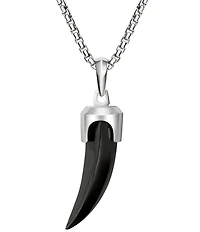 Bulova Men's Sterling Silver Horn Short Pendant Necklace