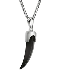 Bulova Men's Sterling Silver Horn Short Pendant Necklace