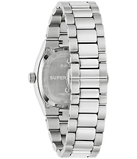 Bulova Men's Super Seville Three Hand Stainless Steel Bracelet Watch
