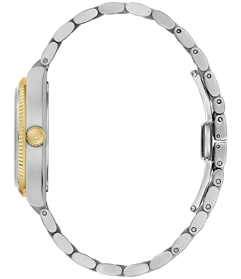 Bulova Men's Super Seville Three Hand Two Tone Stainless Steel Bracelet Watch