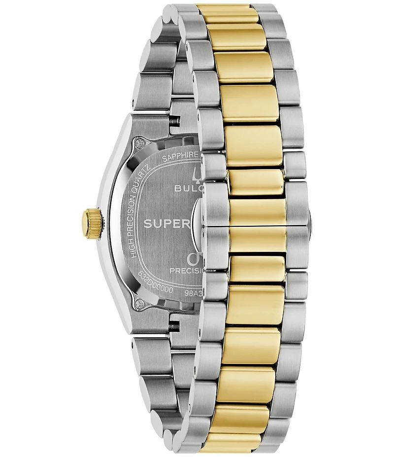 Bulova Men's Super Seville Three Hand Two Tone Stainless Steel Bracelet Watch