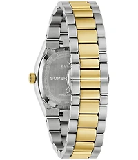 Bulova Men's Super Seville Three Hand Two Tone Stainless Steel Bracelet Watch