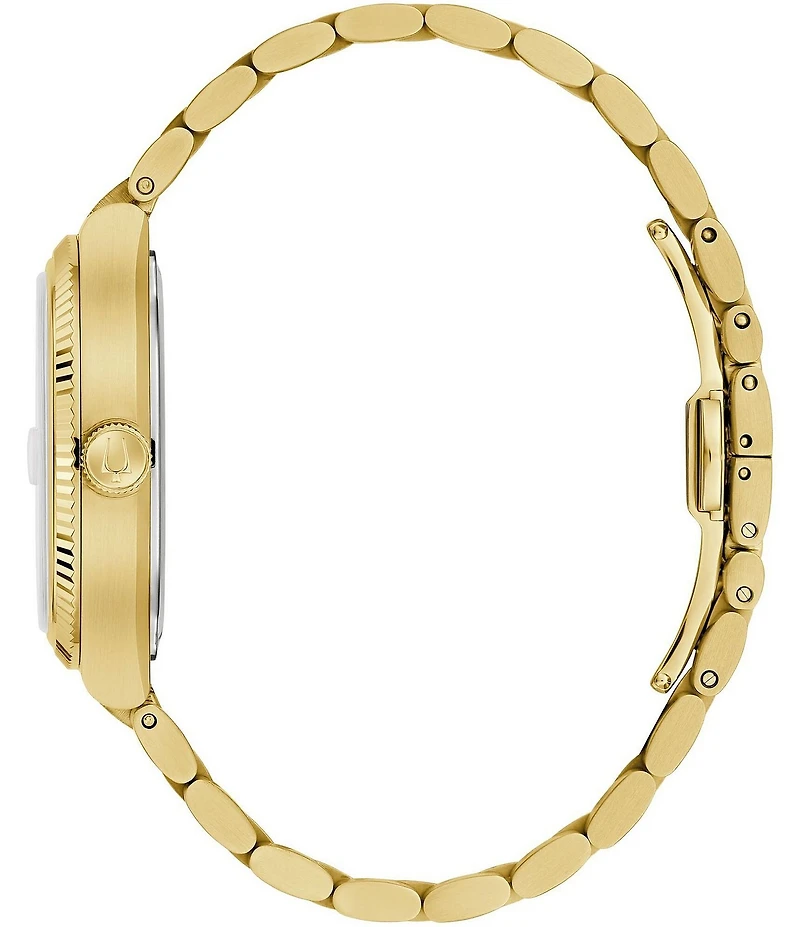 Bulova Men's Supseville Quartz Analog Gold Tone Stainless Steel Bracelet Watch