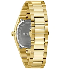 Bulova Men's Supseville Three Hand Gold Tone Stainless Steel Bracelet Watch