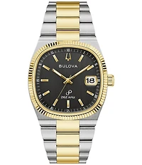 Bulova Men's Supseville Three Hand Two Tone Stainless Steel Bracelet Watch