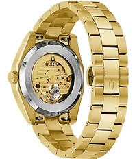 Bulova Men's Surveyor Mechanical Automatic Gold Tone Stainless Steel Bracelet Watch
