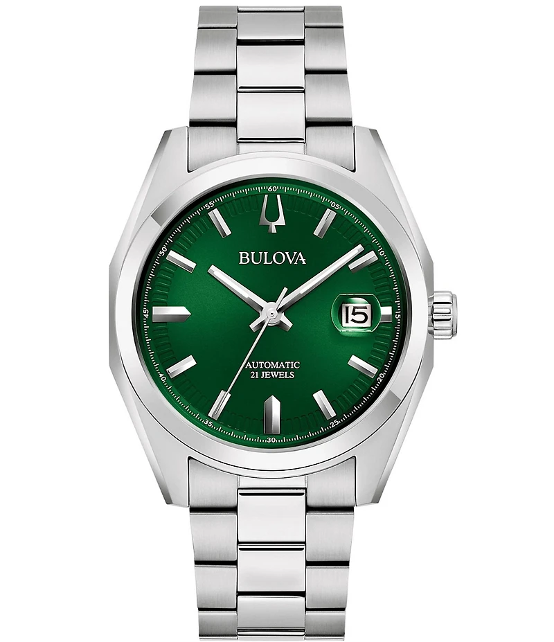 Bulova Men's Surveyor Mechanical Automatic Stainless Steel Bracelet Watch