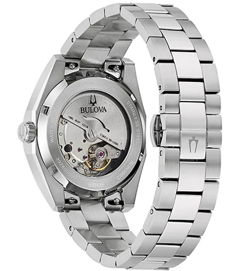 Bulova Men's Surveyor Mechanical Automatic Stainless Steel Bracelet Watch