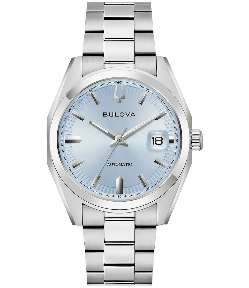 Bulova Men's Surveyor Three Hand Stainless Steel Bracelet Watch